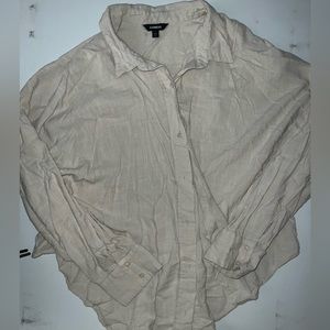 Linen Tie Front Button Down